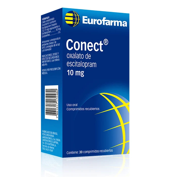CONECT OXALATO DE ESCITALOPRAM 10 MG CAJA X 30 COMPRIMIDOS