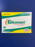 GLICEMET 5/1000 MG CAJA X 30 TABLETAS