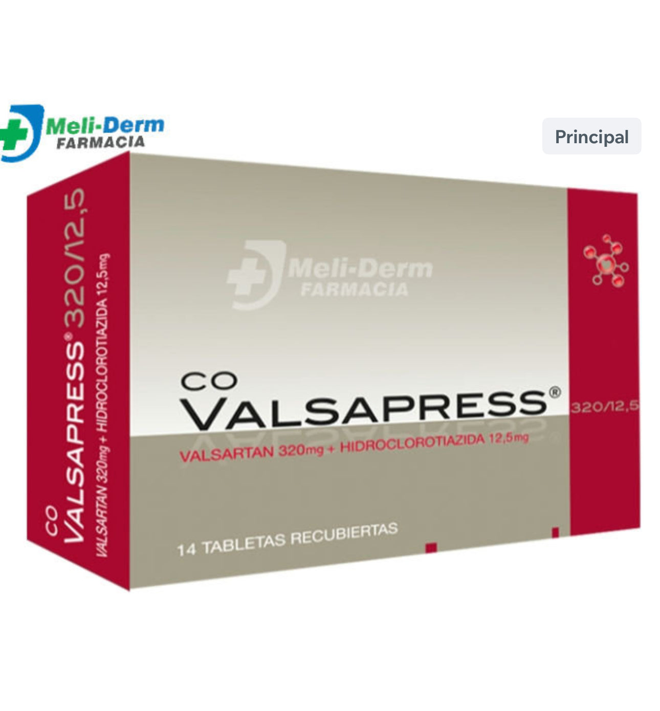 Co VALSAPRESS 320/12.5 MG valsartan + hidroclorotiazida caja x 14 TABLETAS