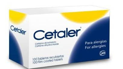 CETALER cetirizina 10 mg X 1 TABLETA