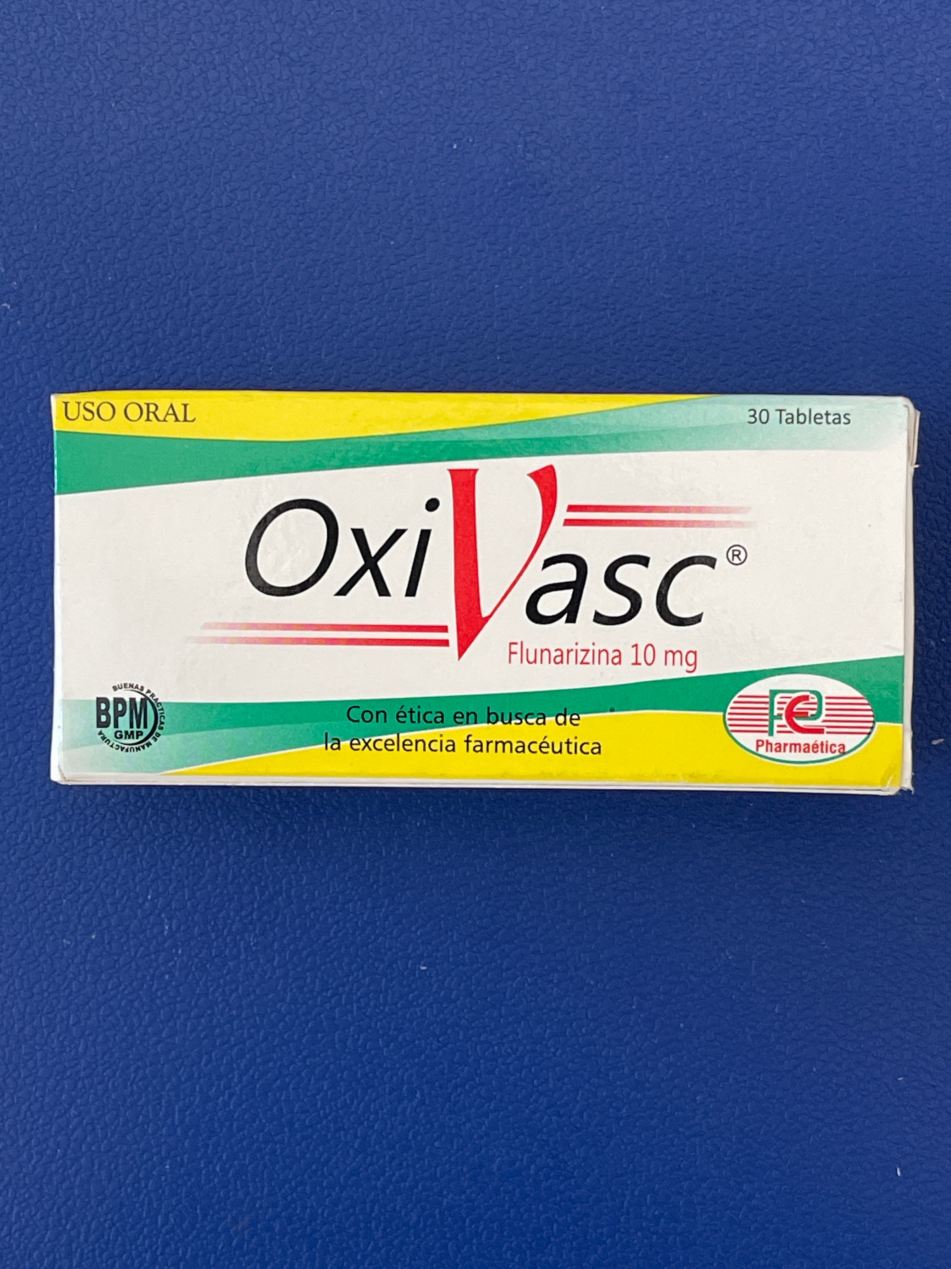 OXIVASC flunarizina 10 mg x 30 Tabletas
