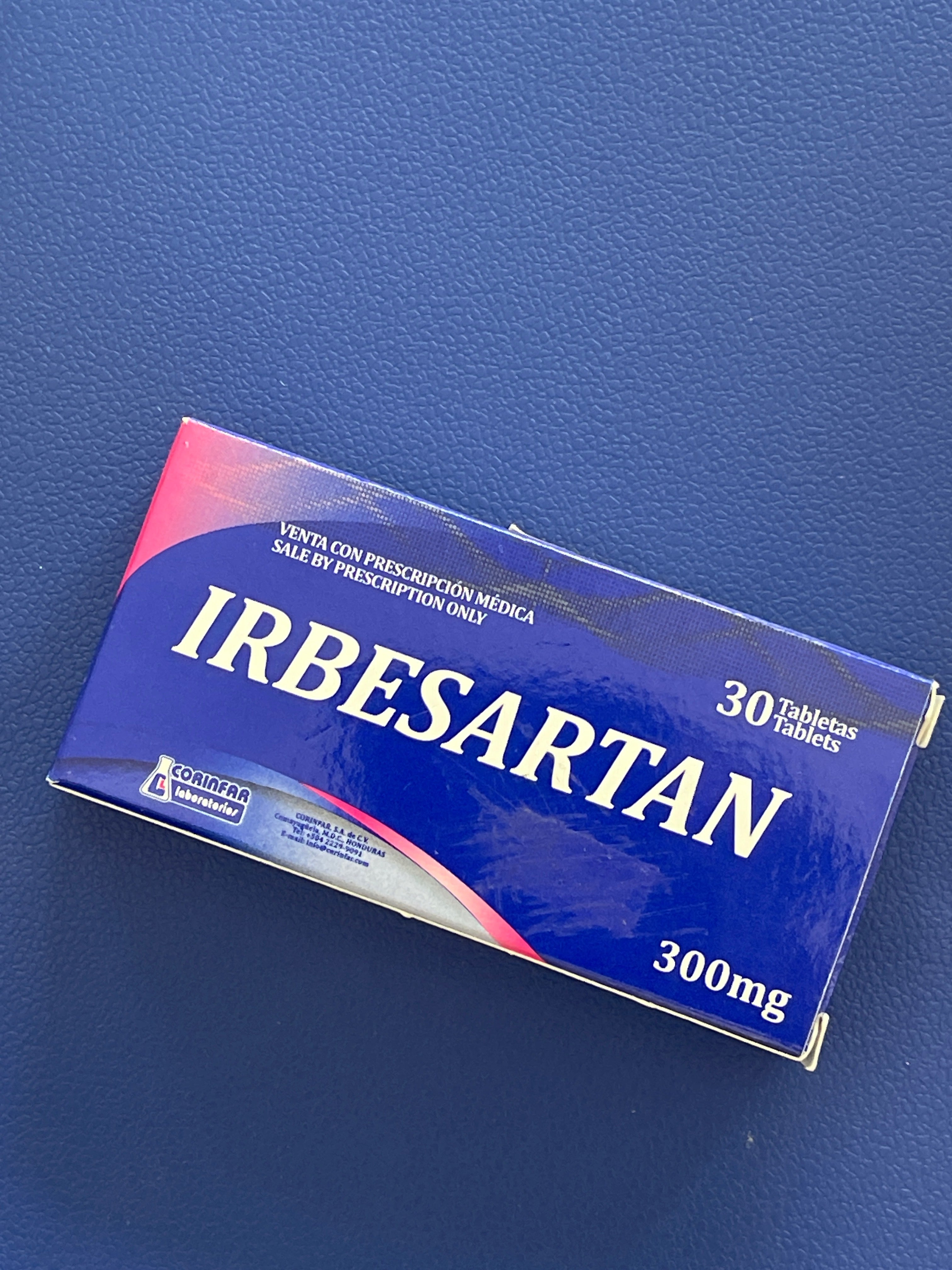 Irbesartan 300 mg sobre x 10 Tabletas