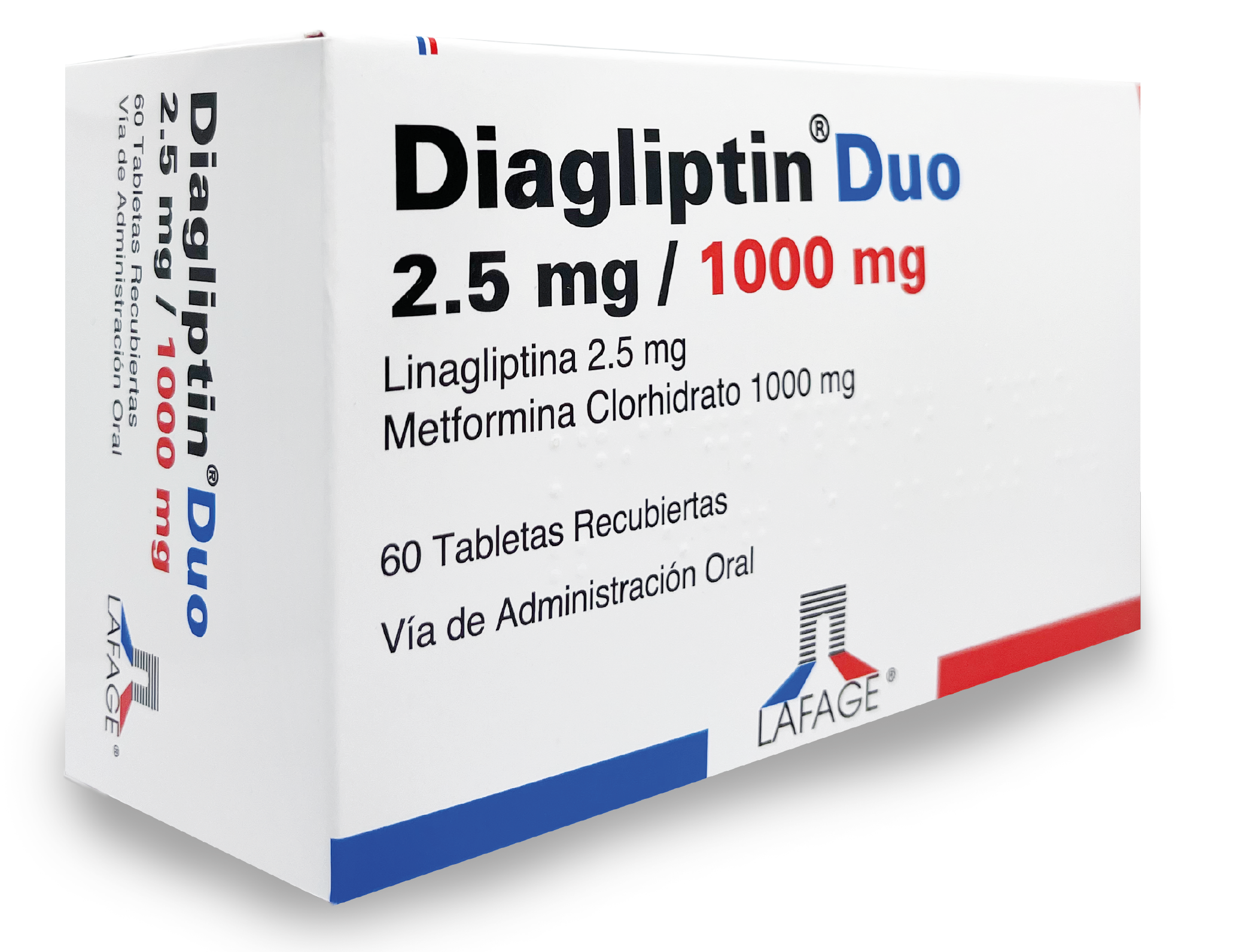 DIAGLIPTIN DUO 2.5/ 1000 MG CAJA X 60 TABLETAS