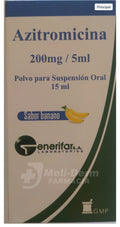 AZITROMICINA 200MG/5MG SUSPENSIÓN X 15 ML