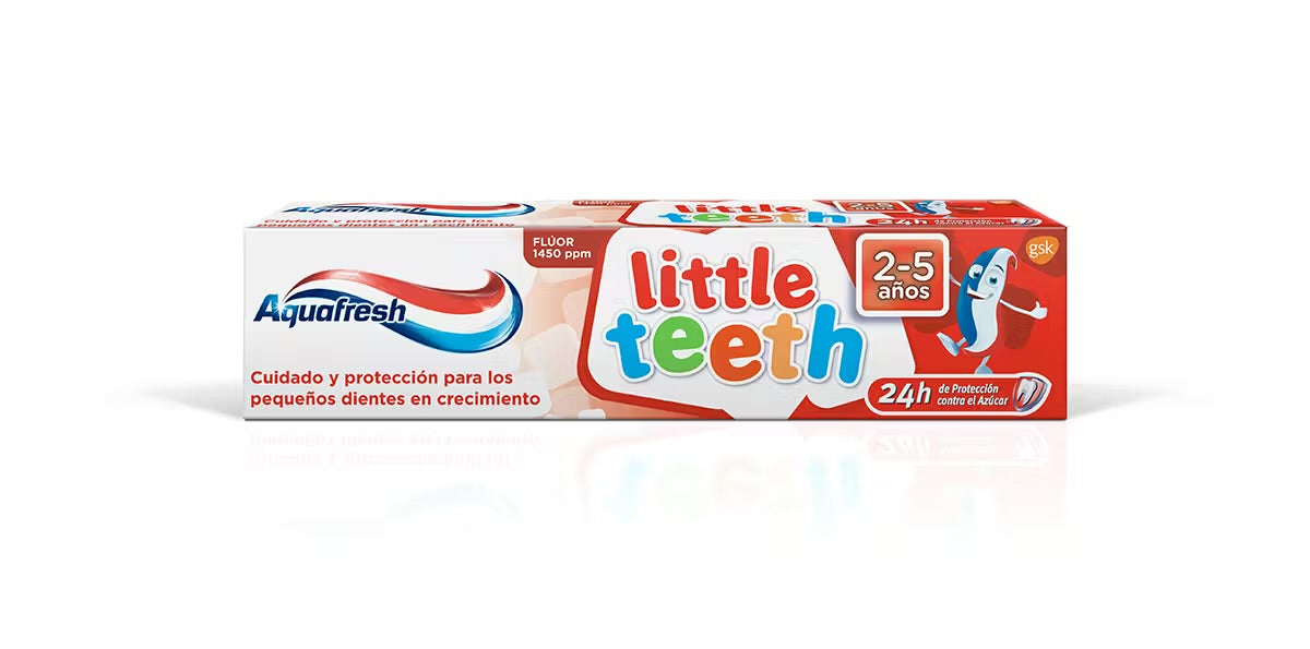 PASTA DENRAL 63 G PARA NIÑOS LITTLE TEETH AQUAFRESH