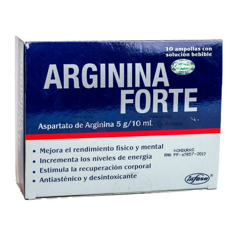 ARGININA FORTE 5G/10 ML X 10 AMPOLLAS BEBIBLES