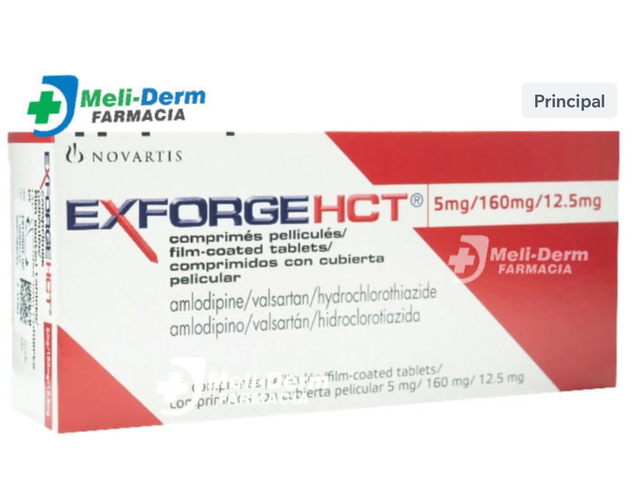 EXFORGE HCT 5MG/160MG/12.5MG CAJA X 14 COMPRIMIDOS