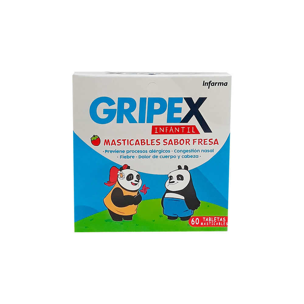 Gripex Infantil x 60 Tabletas Masticables