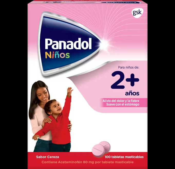 Panadol Infantil x 1 sobre de 4 Tabletas Masticables