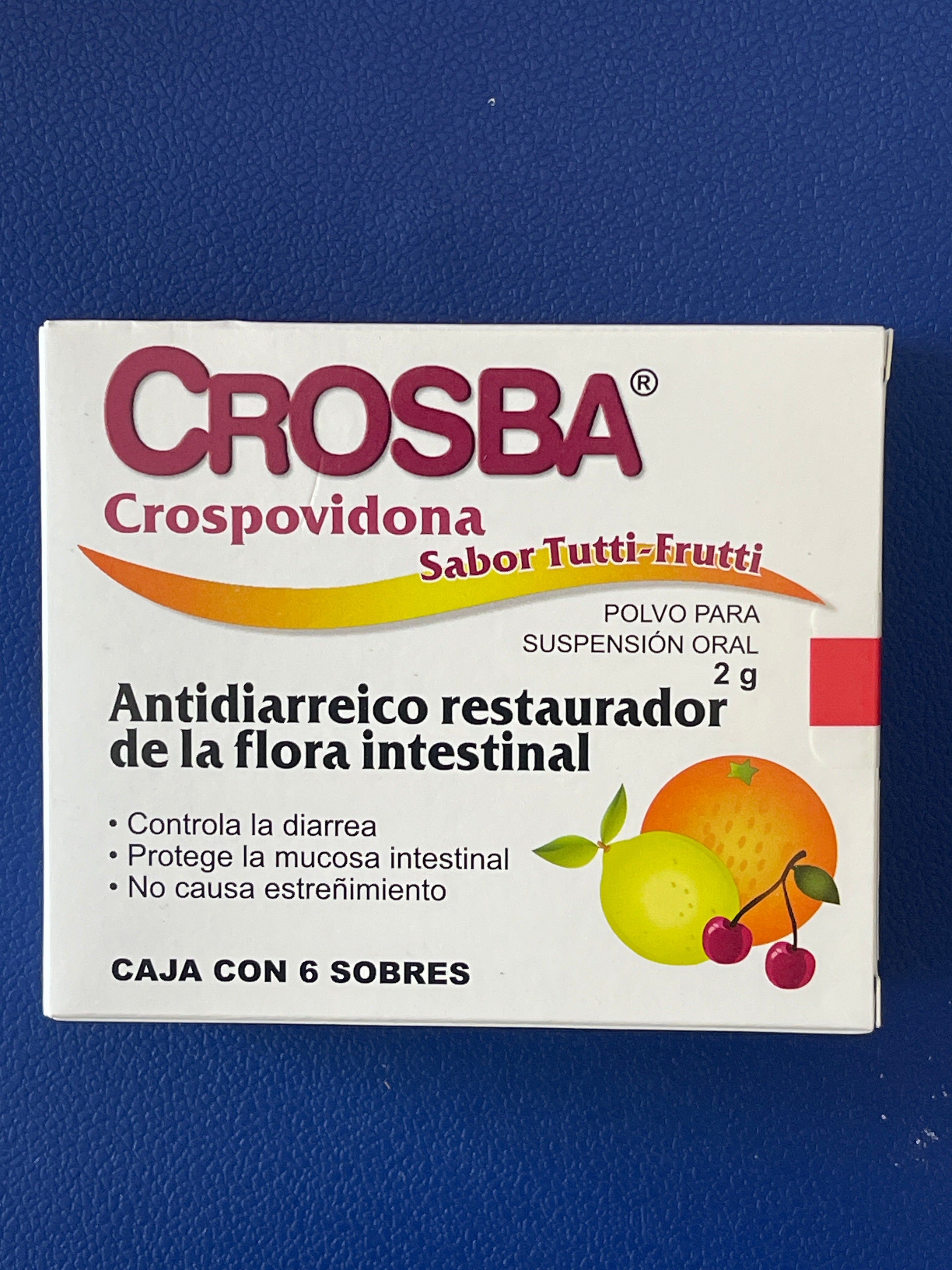 Crosba crospovidona x 1 sobre