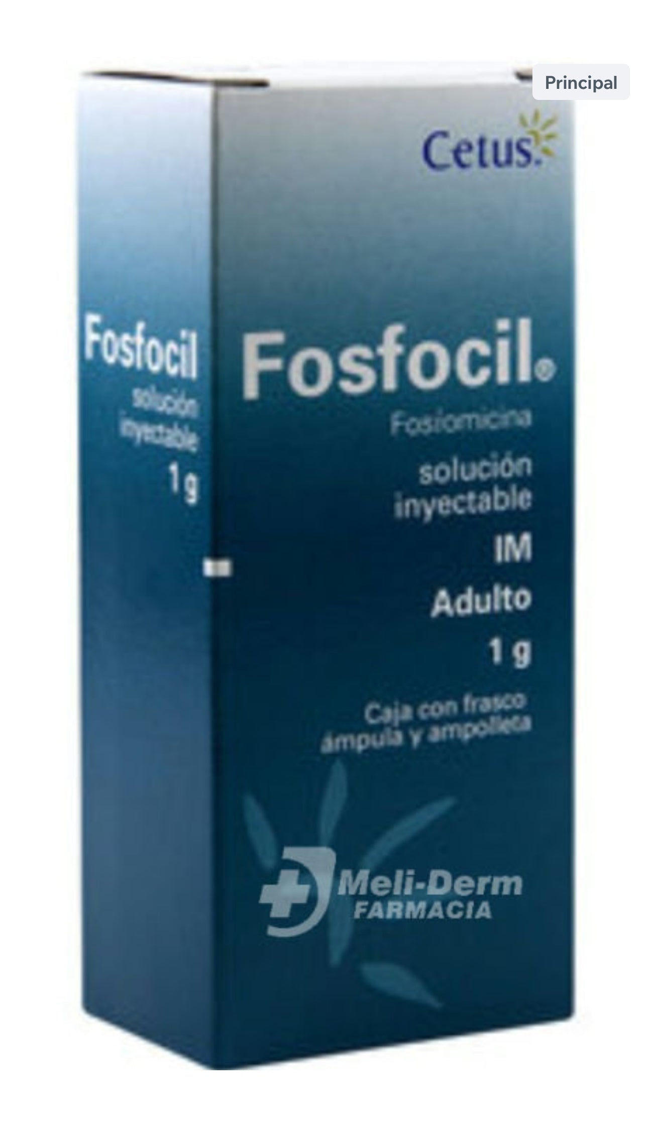 FOSFOCIL FOSFOMICINA 1G/4ML X 1 AMPOLLA SOLUCIÓN INYECTABLE INTRAMUSCULAR