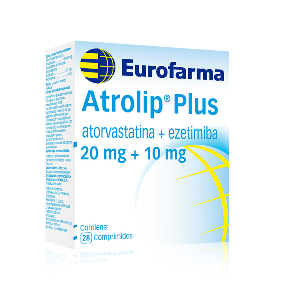 Atrolip plus 20/10 MG CAJA X 30 COMPRIMIDOS