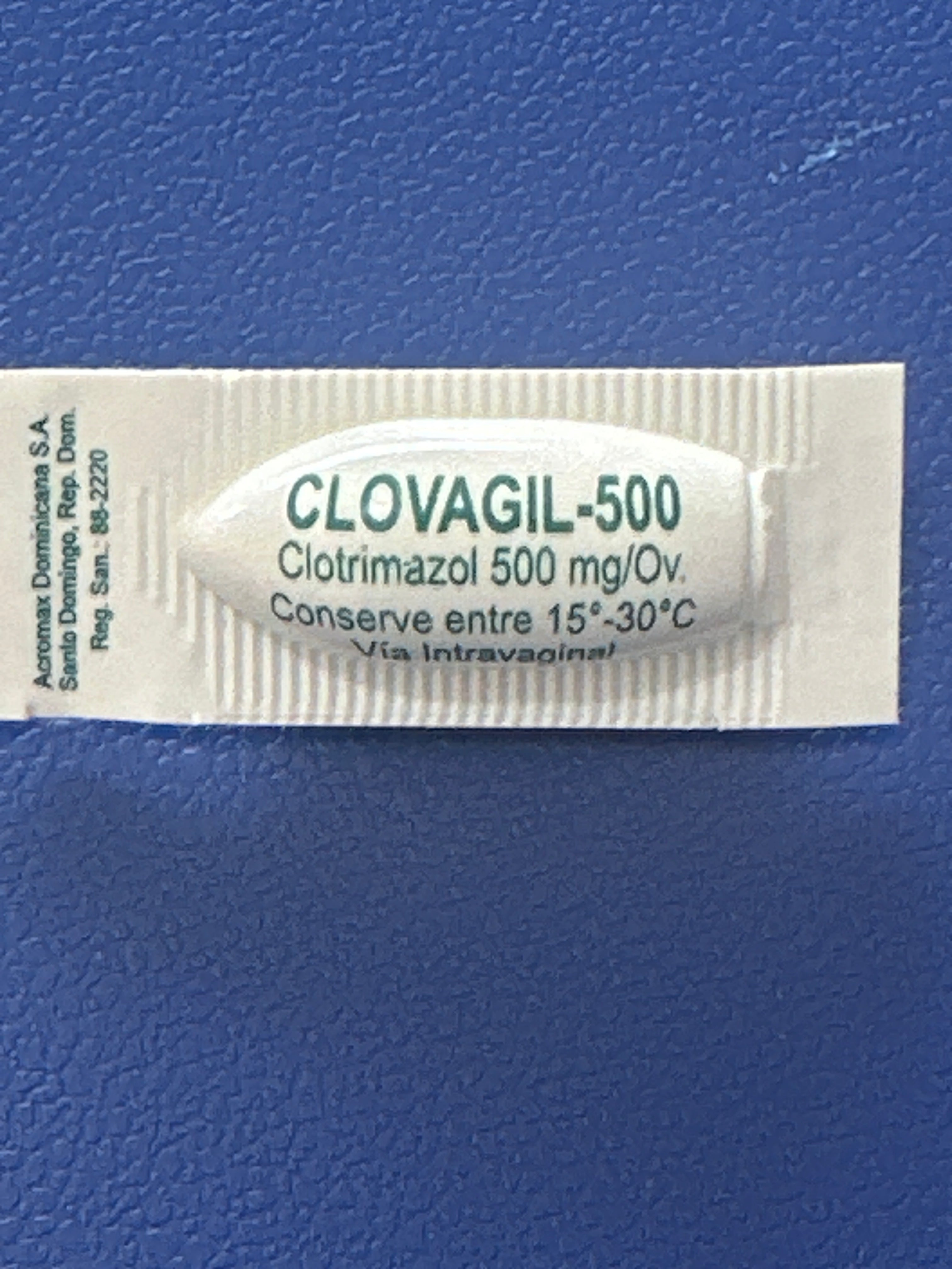CLOVAGIL Clotrimazol 500 X 1 ÓVULO