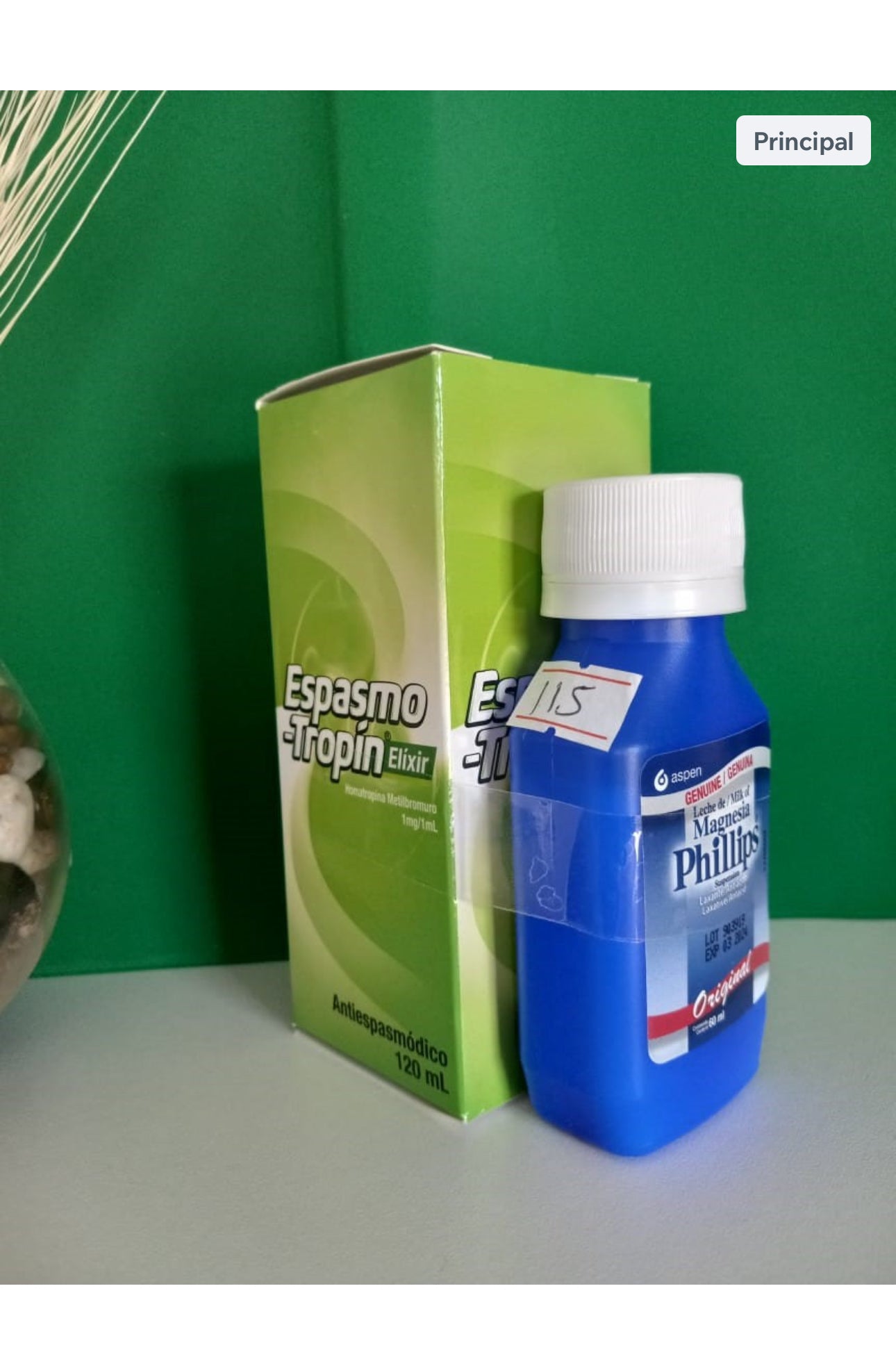 Oferta Especial  Espasmo-Tropin Elixir 120 mL + Magnesia Phillips x 60 mL
