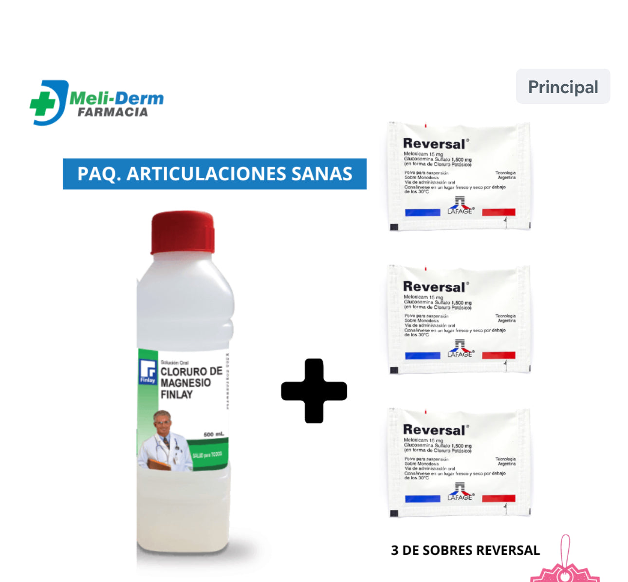 PAQ. ARTICULACIONES SANAS (CLORURO DE MAGNESIO+ 3 SOBRES DE REVERSAL)