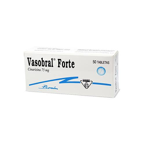 VASOBRAL FORTE Cinarizina 75 mg caja x 50 TABLETAS
