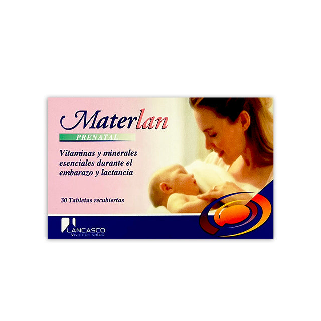 MATERLAN VITAMINA PRENATAL CAJA X 30 TABLETAS