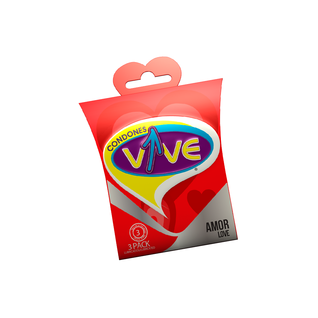 CONDONES VIVE AMOR X 3 UNIDADES