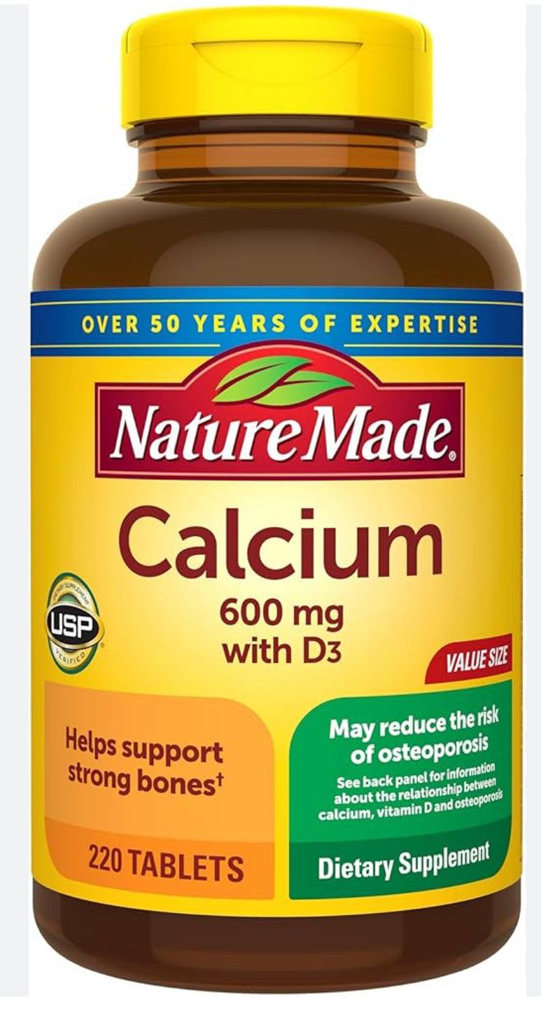 CALCIO  600 MG NATURE MADE BOTE X 100 CÁPSULAS