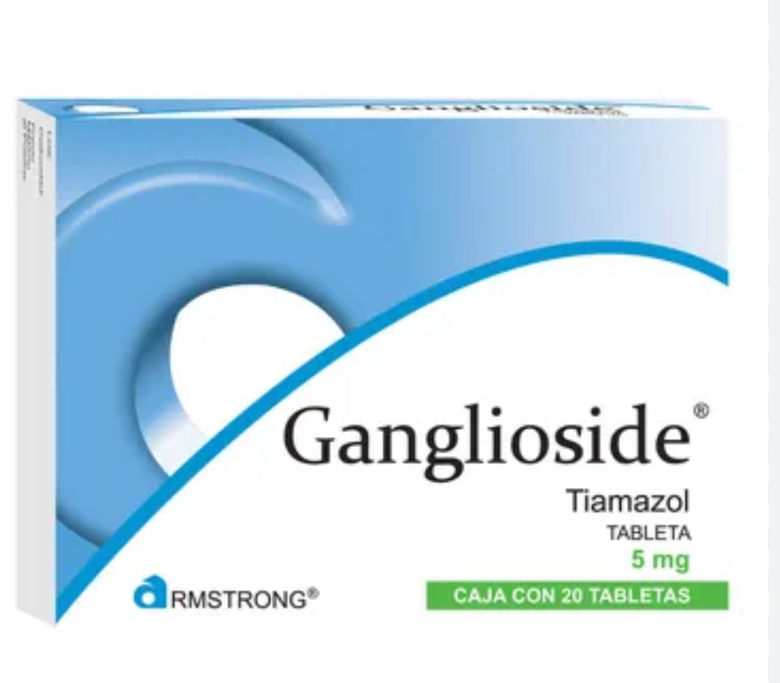 GANGLIOSIDE 5 MG TIAMAZOL  CAJA X 20 TABLETAS