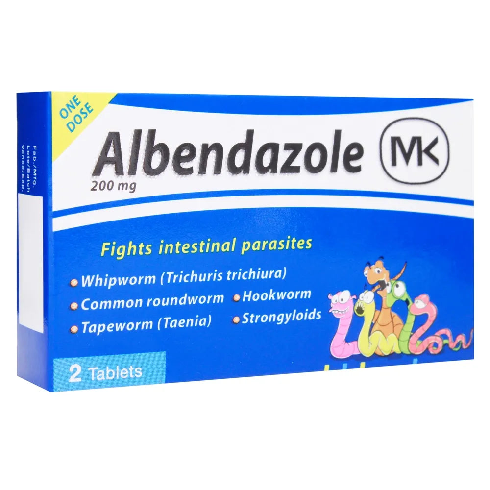 Albendazol MK 200 mg x 2 tabletas