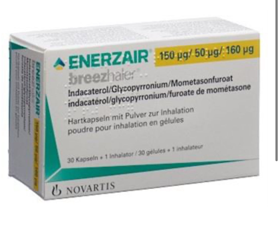 ENERZAIR 150/50/160 MICROGRAMOS indicaterol/glicopirronio/furoato de mometasona