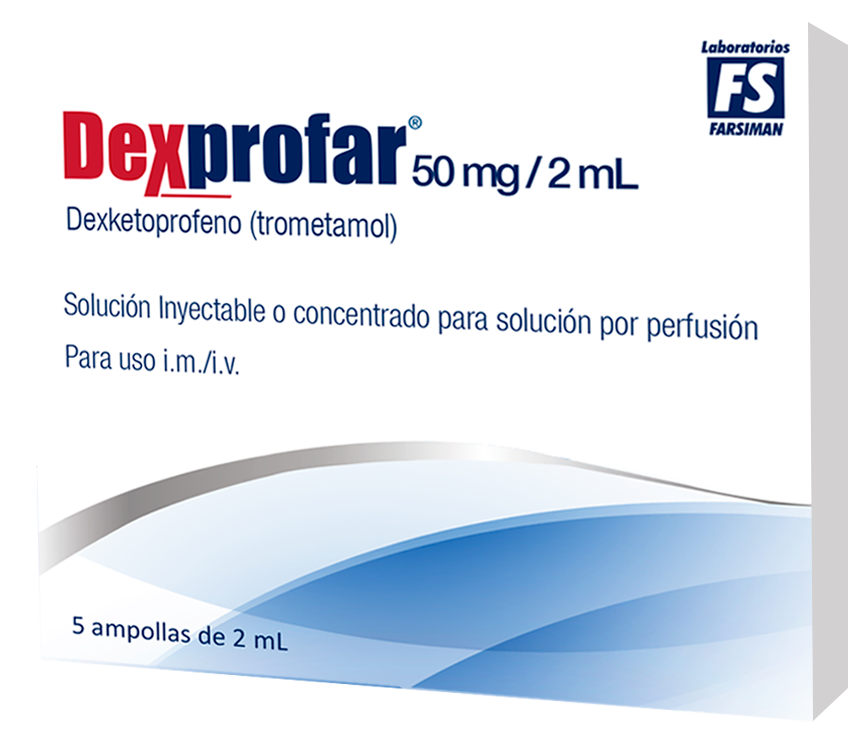 DEXPROFAR DEXKETOPROFENO 50MG/2ML X 1 AMPOLLA INYECTABLE
