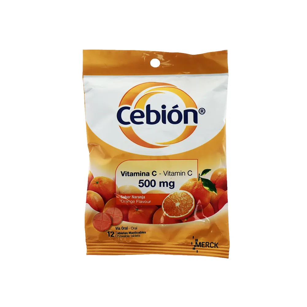 CEBION 500 MG X 12 TABLETAS MASTICABLES