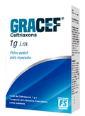 GRACEF ceftriaxona 1 g IM x 1 ampolla + 1 ampolla de Lidocaina