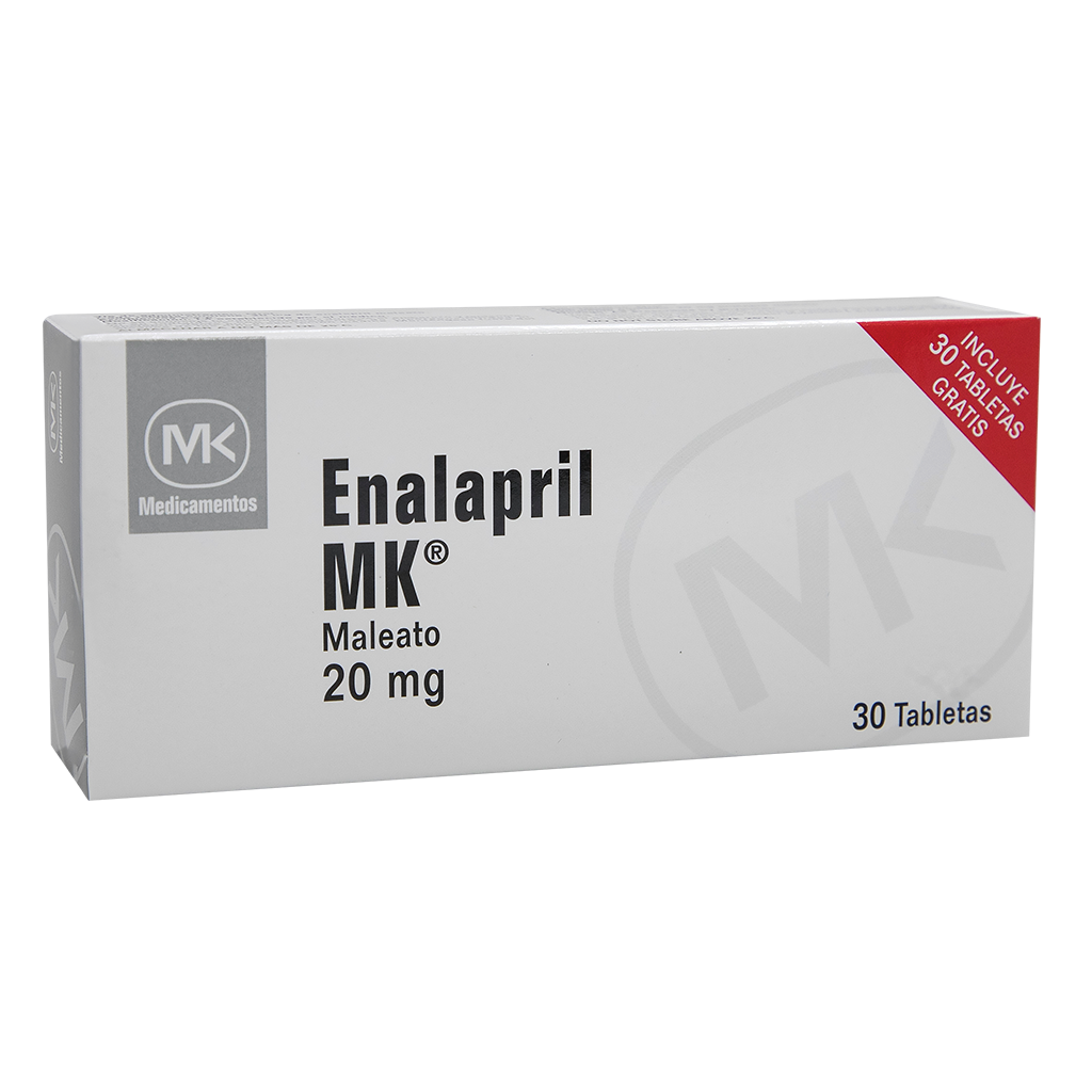 Enalapril MK 20 mg x 30 + 30 Tabletas