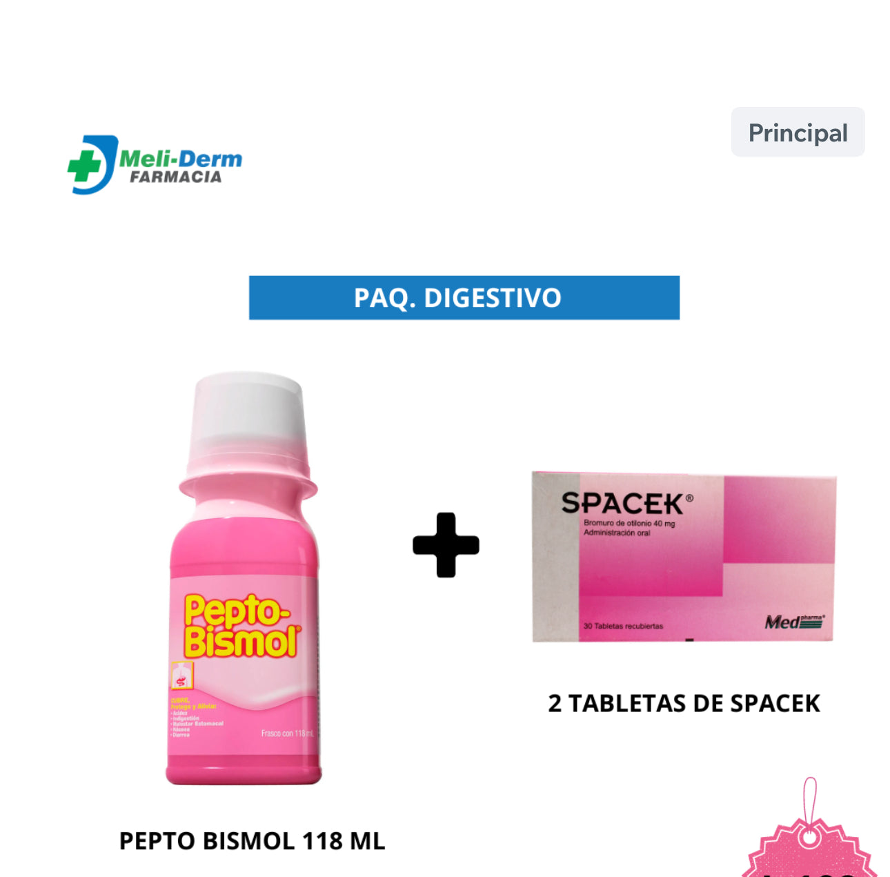 PAQ PEPTO BISMOL 236 ML / BENZOCLIC TABLETAS