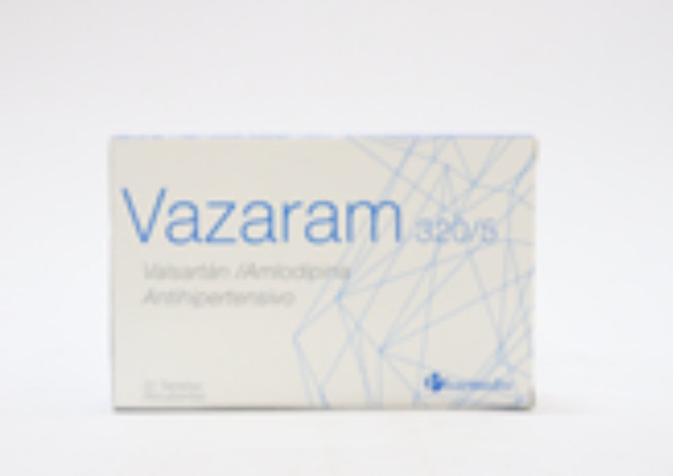 VAZARAM 320/5 MG CAJA X 30 TABLETAS (1+1)