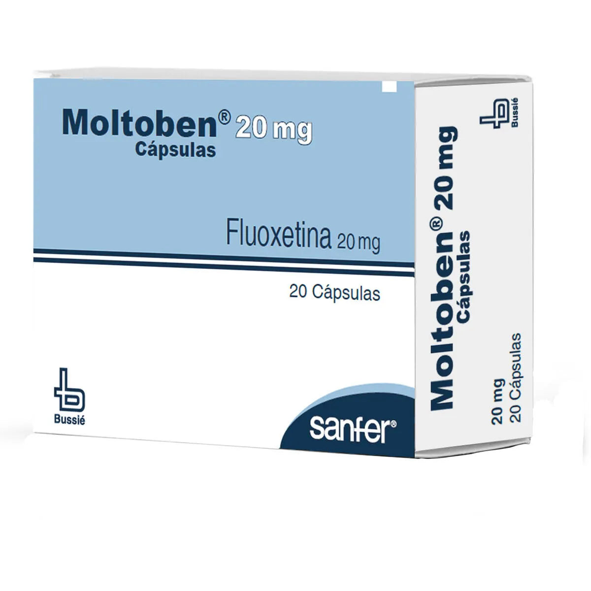 MOLTOBEN Fluoxetina 20 mg CAJA x 20 CÁPSULAS
