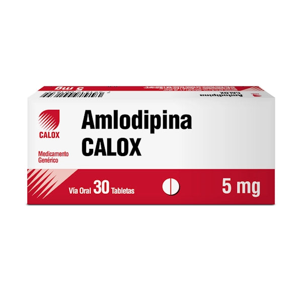 AMLODIPINO CALOX 5MG X 30+30 TABLETAS