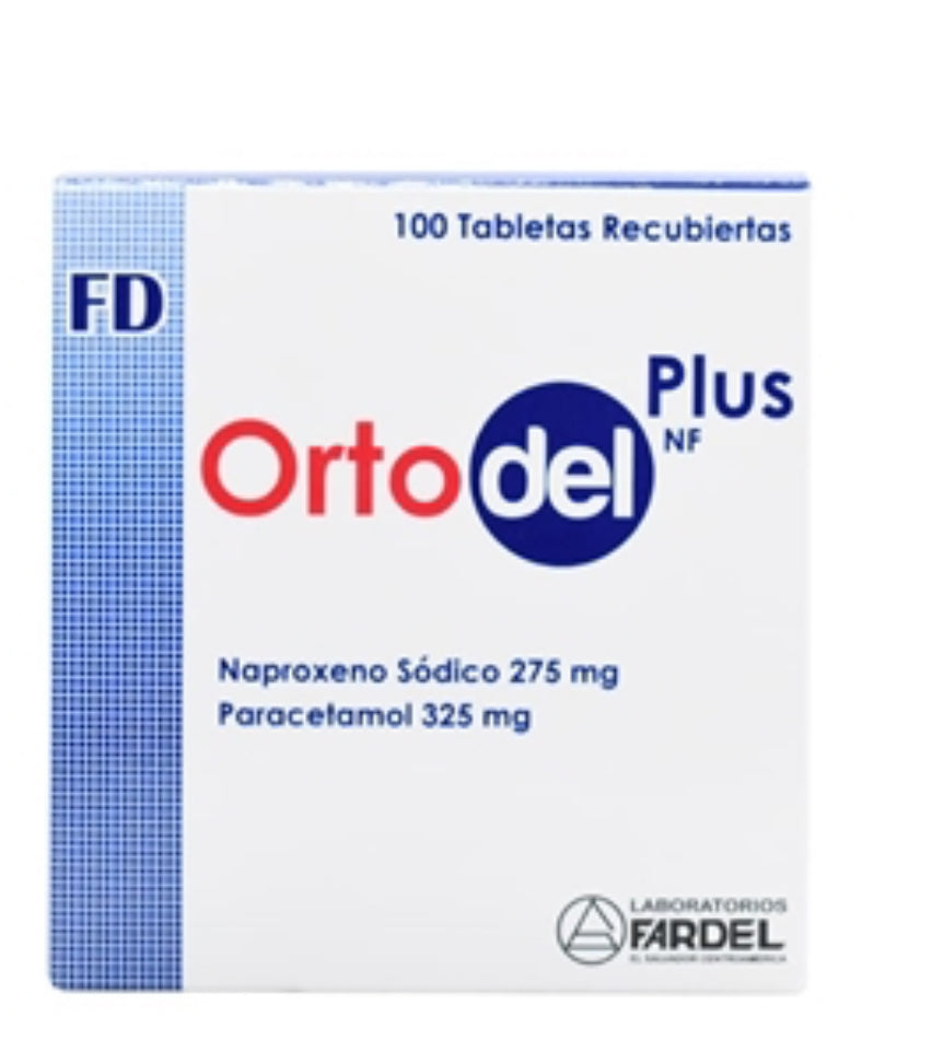 ORTODEL PLUS NAPROXENO/PARACETAMOL X 1 TAB