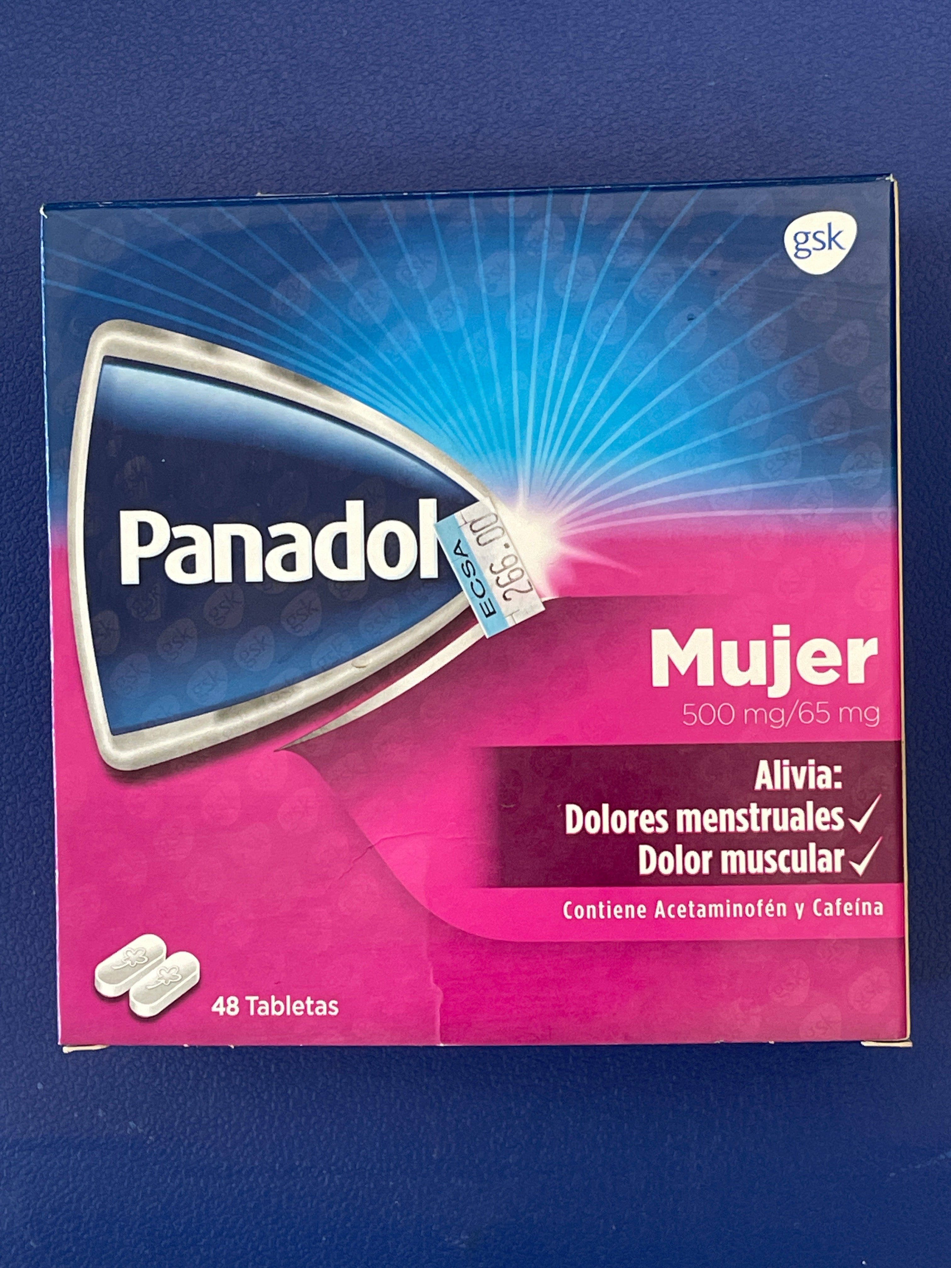 PANADOL MUJER SOBRE X 2 TABLETAS