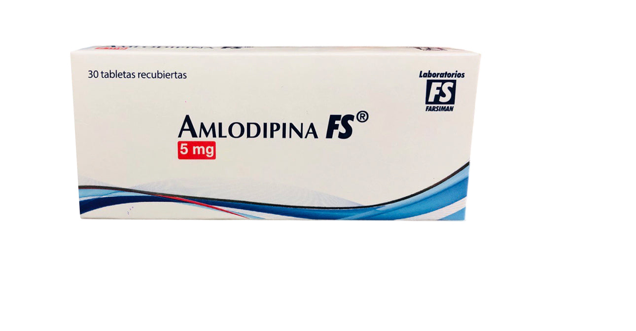 AMLODIPINA FS 5 MG CAJA X 30 TABLETAS