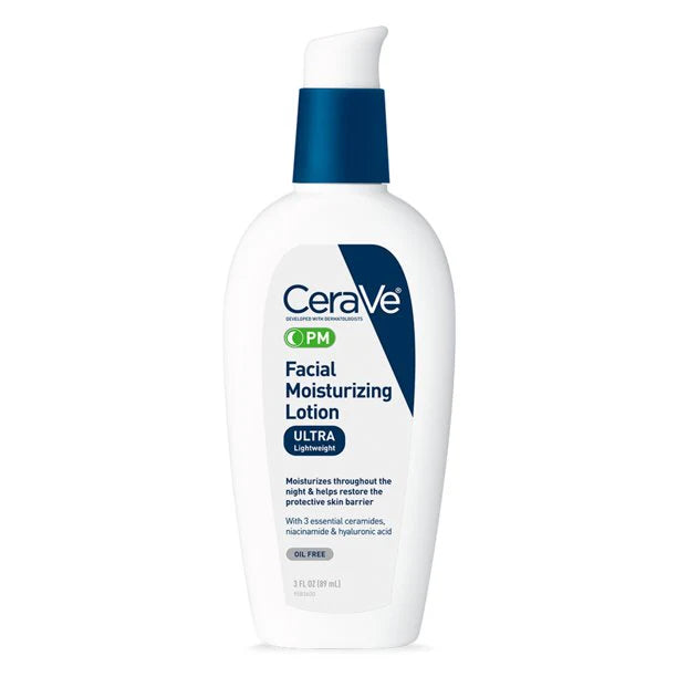 CERAVE PM LOTION FACIAL ULTRA LIGERA OIL FREE X 60 ML