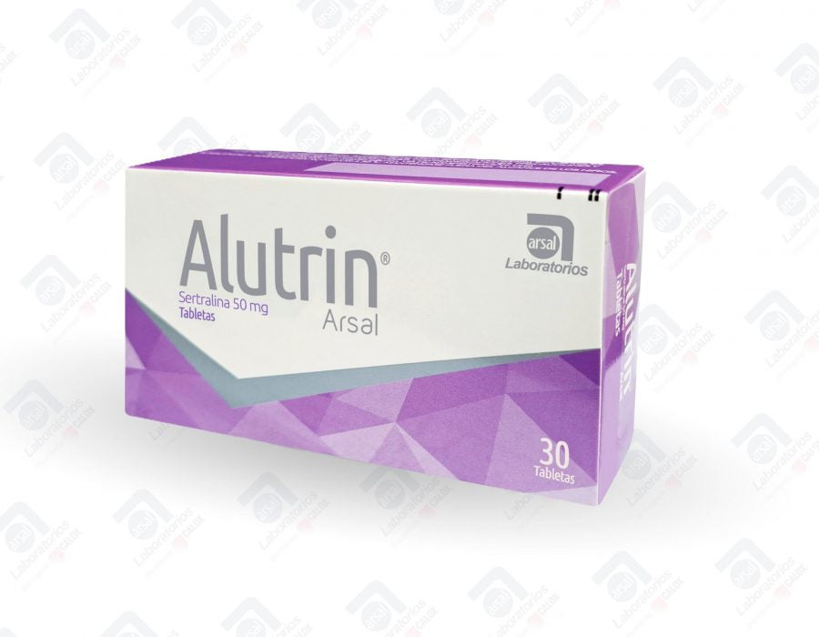 ALUTRIN Sertralina 50 mg caja x 30 Tabletas(1+1)