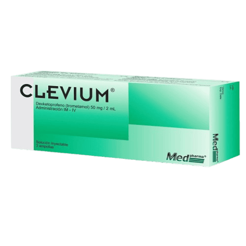 CLEVIUM Dexketoprofeno 50mg/2ml x 1 ampolla iyc